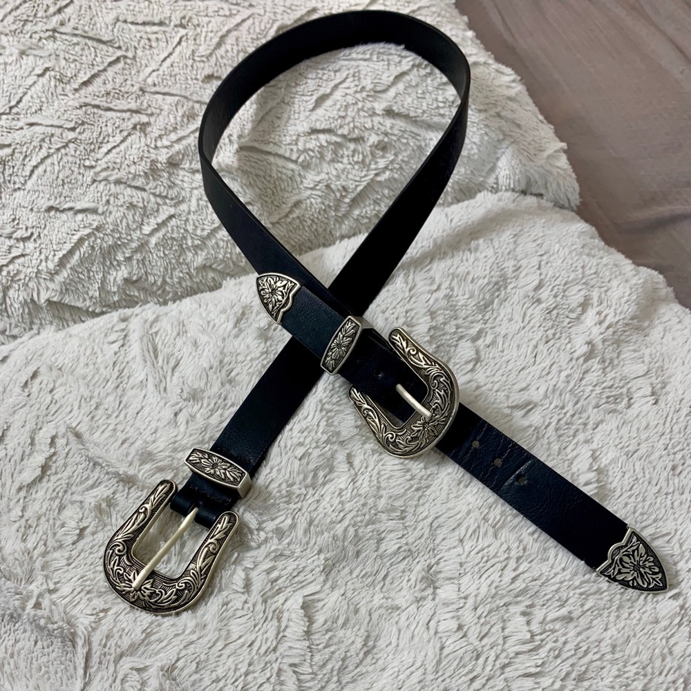 Forever21 | Faux Leather Double - Buckle Hip Belt